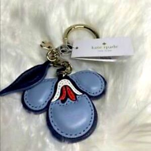 Kate Spade ♠️ BlazerBlue Leather Key Fob